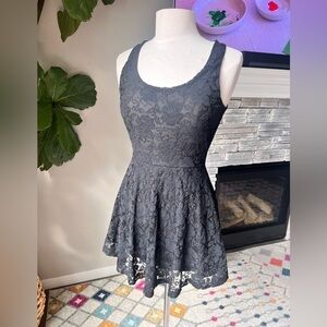 Dilemma Black Lace Skater Dress Size S